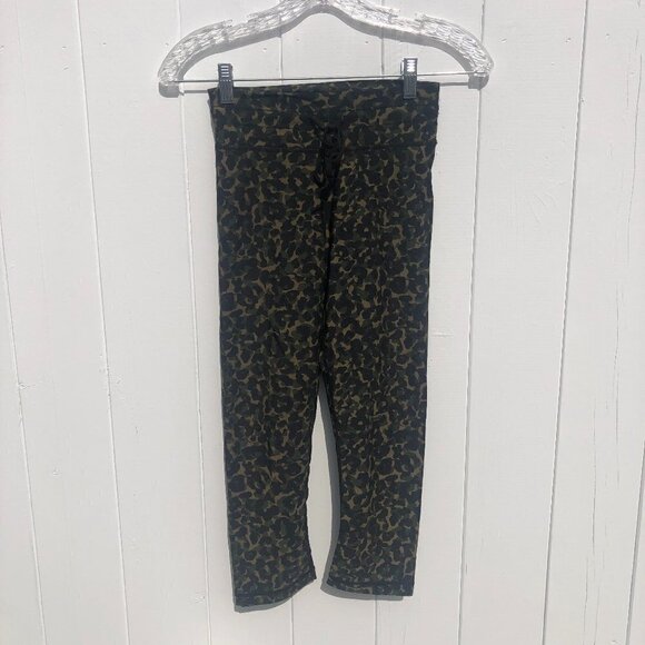 The Upside Camo Like Print Cropped Leggings - Picture 1 of 6